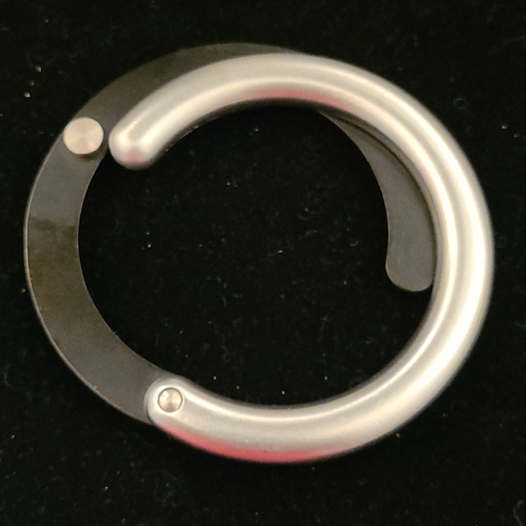 Lacoste Silver and Gunmetal Bangle - Picture 6 of 9